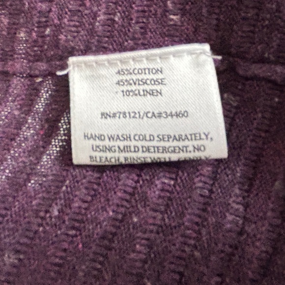 Eileen Fisher Waterfall Cardigan Aubergine Sz MED - Picture 4 of 4